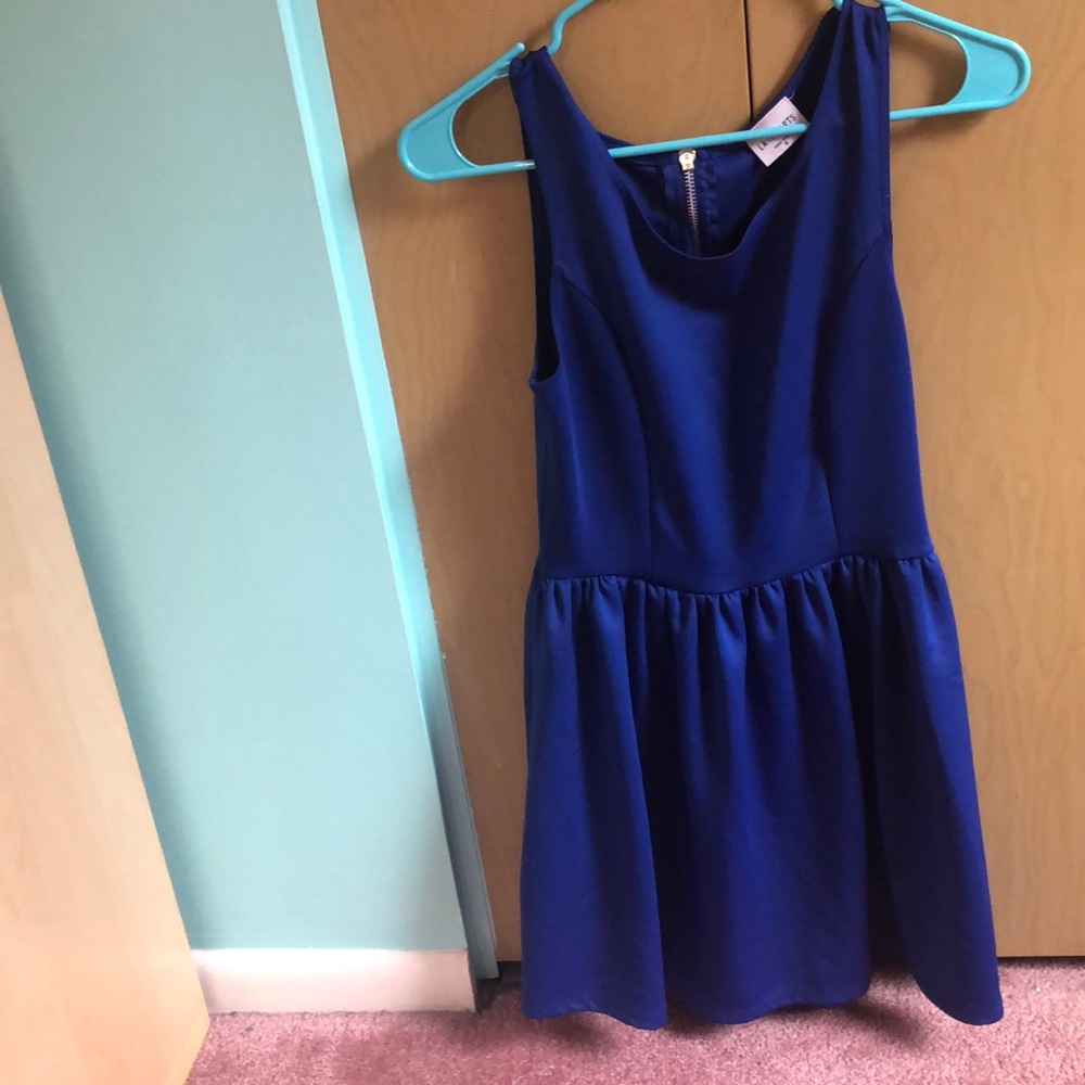 Blue flowy dress